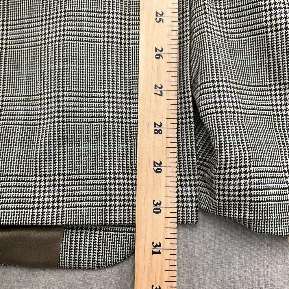 Lauren Ralph Lauren Blazer Men 40R‎ Purple Tan Prince Edward Plaid Silk Wool